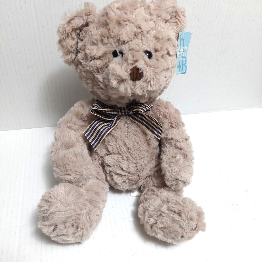 Burton & Burton Plush Teddy Bear Beige 10" Sitting Stuffed Polyester Age 3+